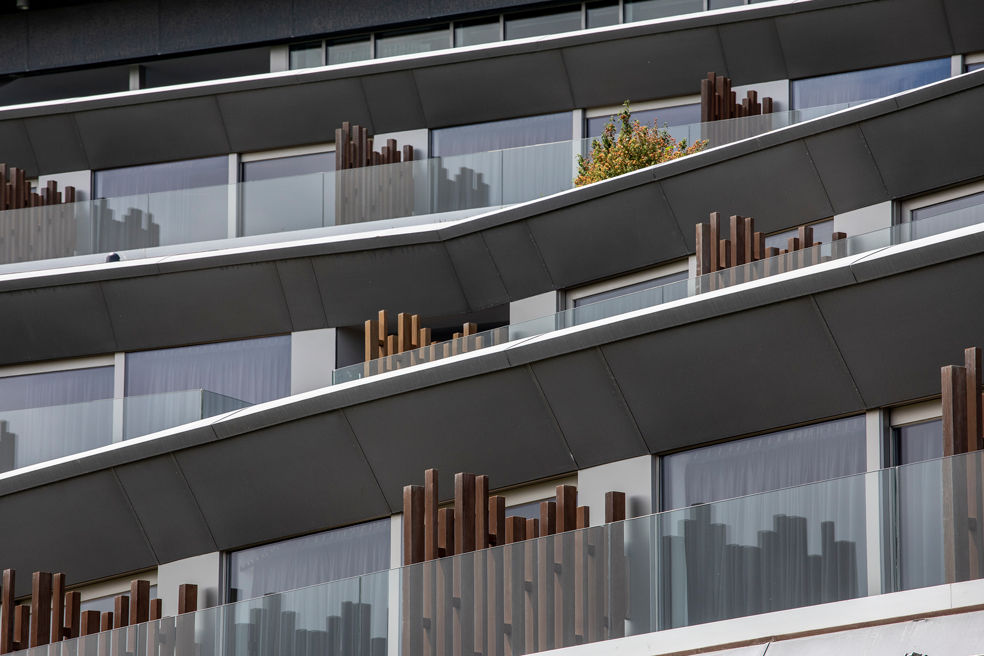 Detalle de las terrazas del Parador Costa da Morte