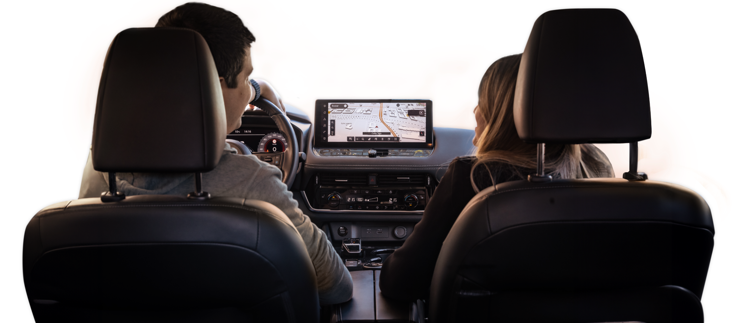 imagen coche con protas de la entrevista